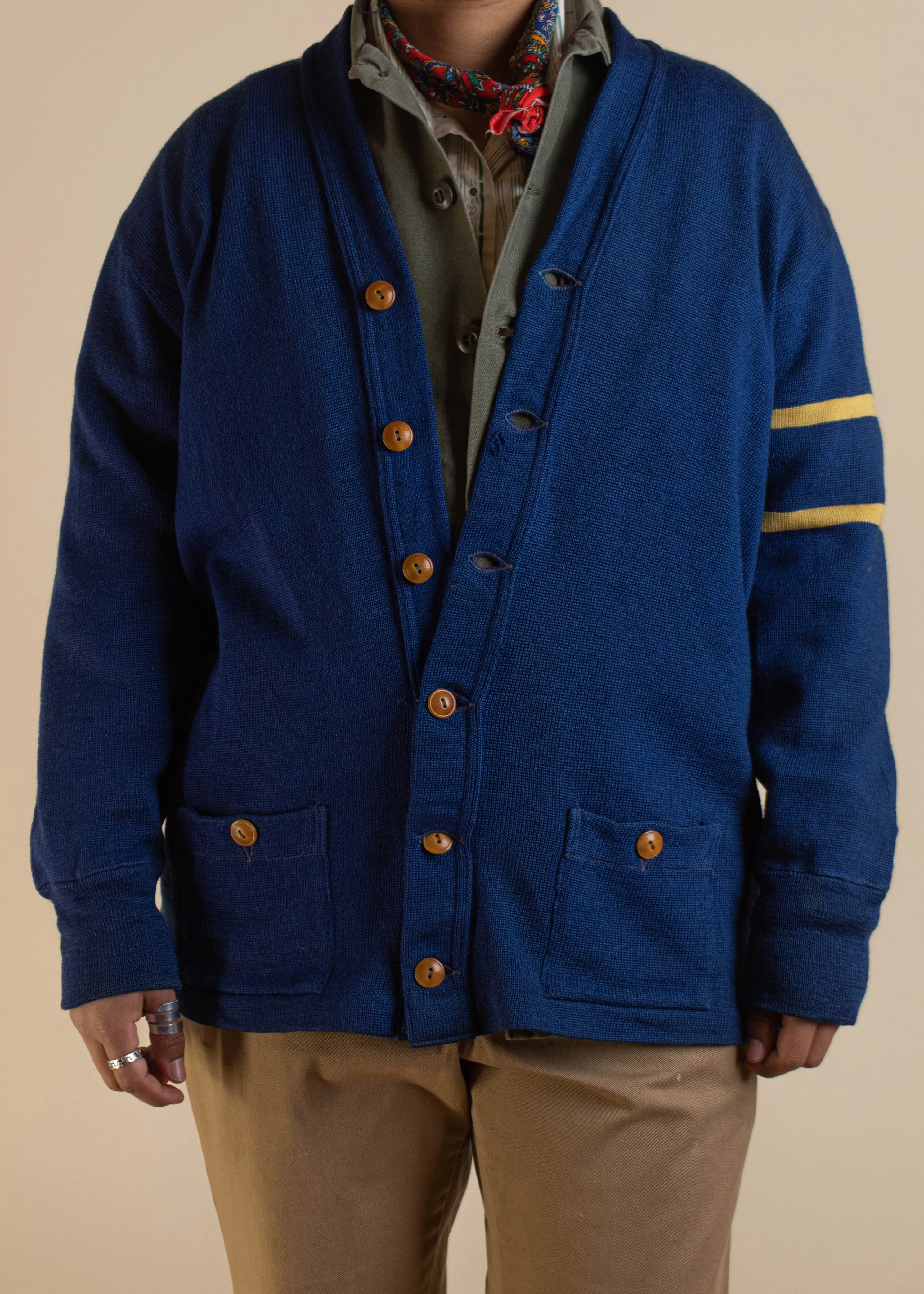 1960s Varsity Letterman Cardigan Size M/L