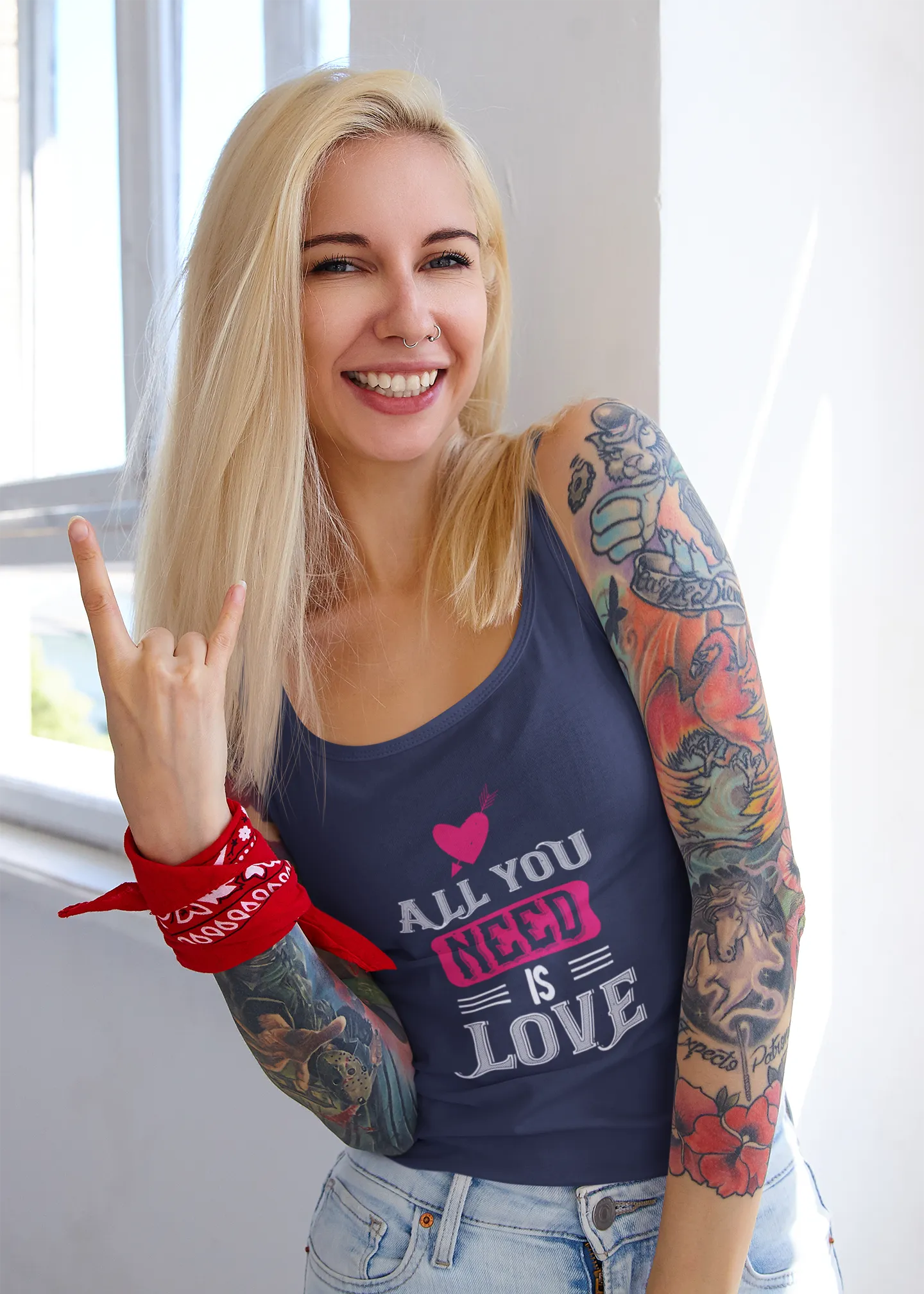 All You Need Is Love – Chic & Comfy Graphic Tank Top