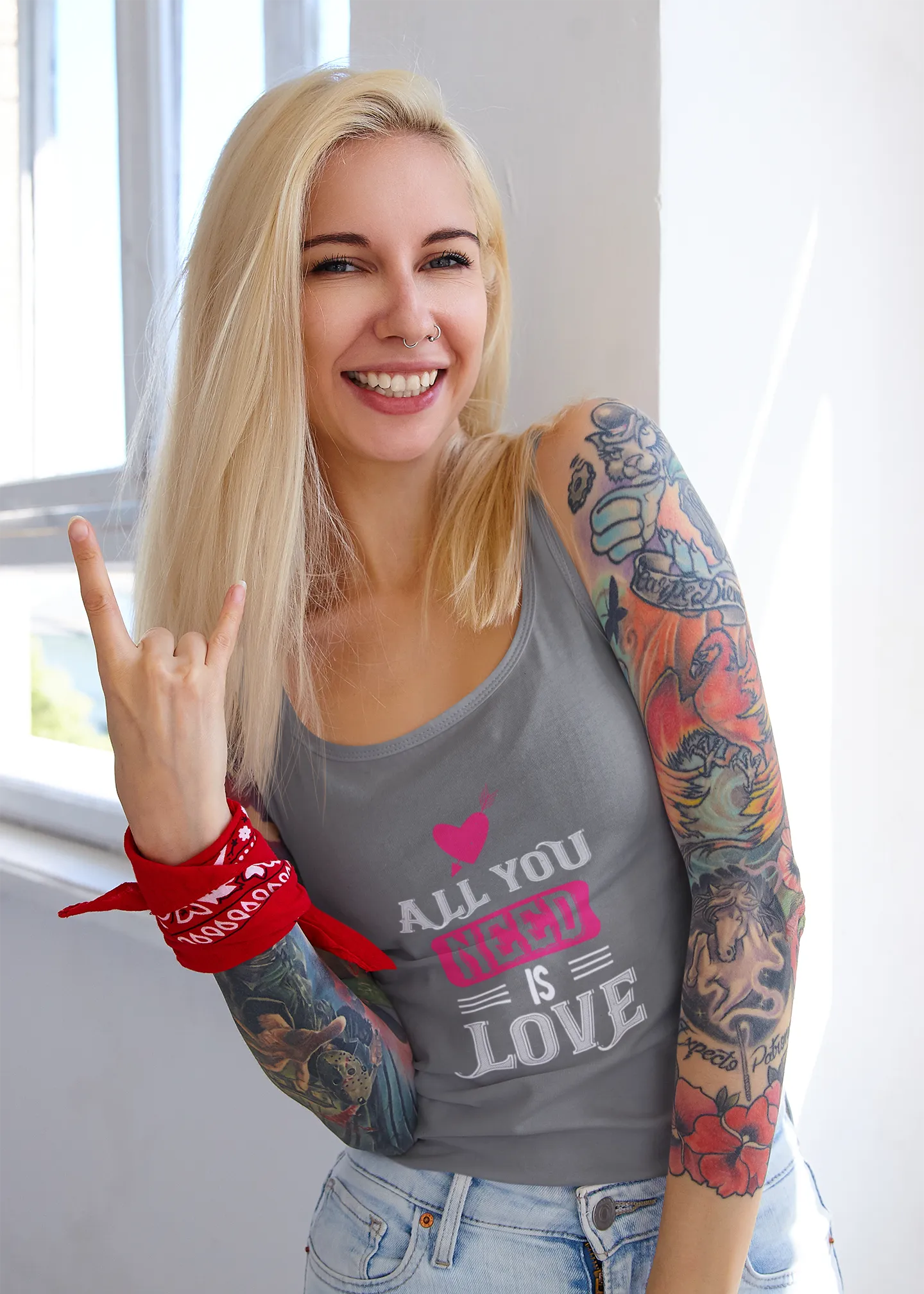 All You Need Is Love – Chic & Comfy Graphic Tank Top