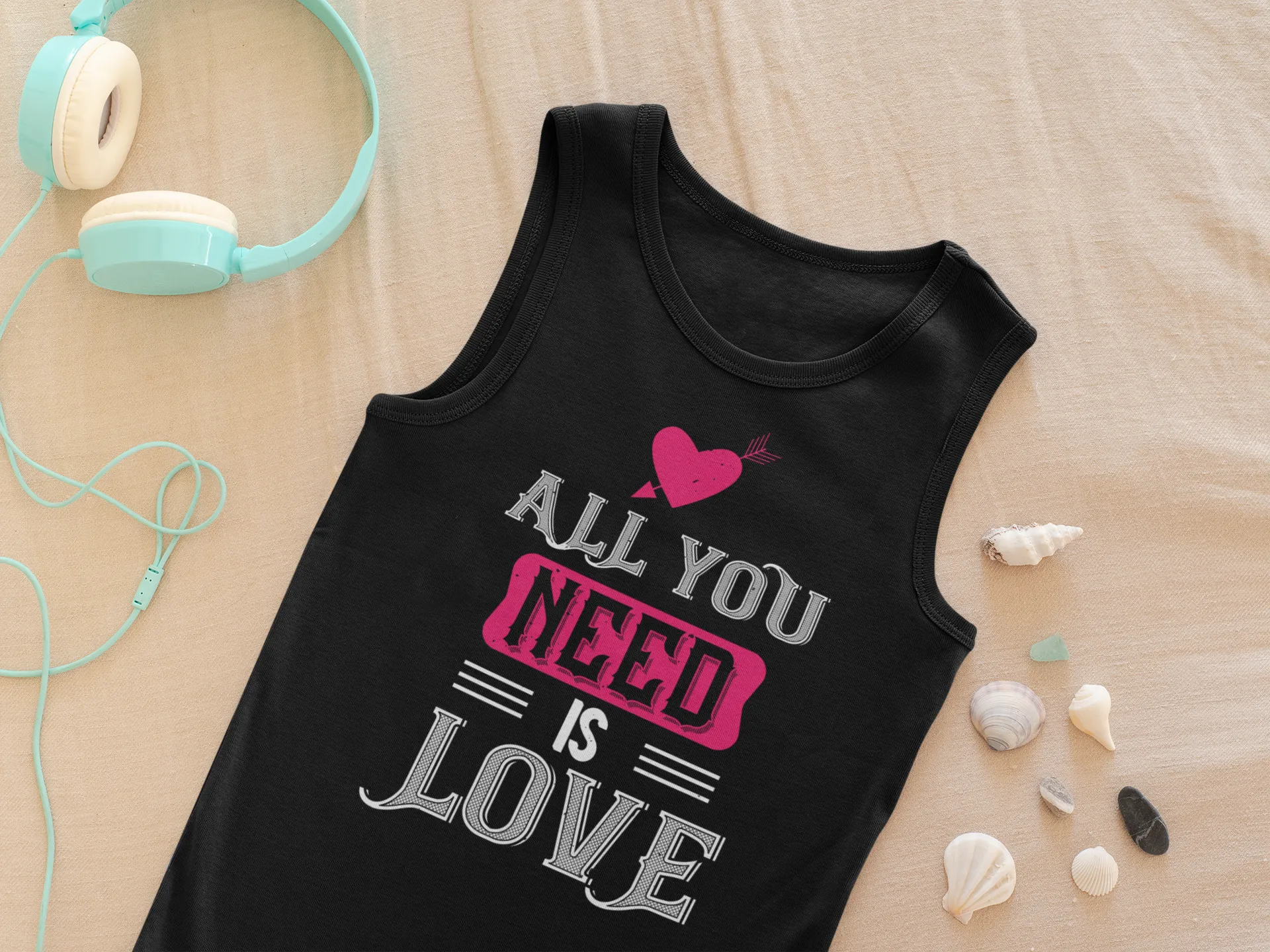 All You Need Is Love – Chic & Comfy Graphic Tank Top