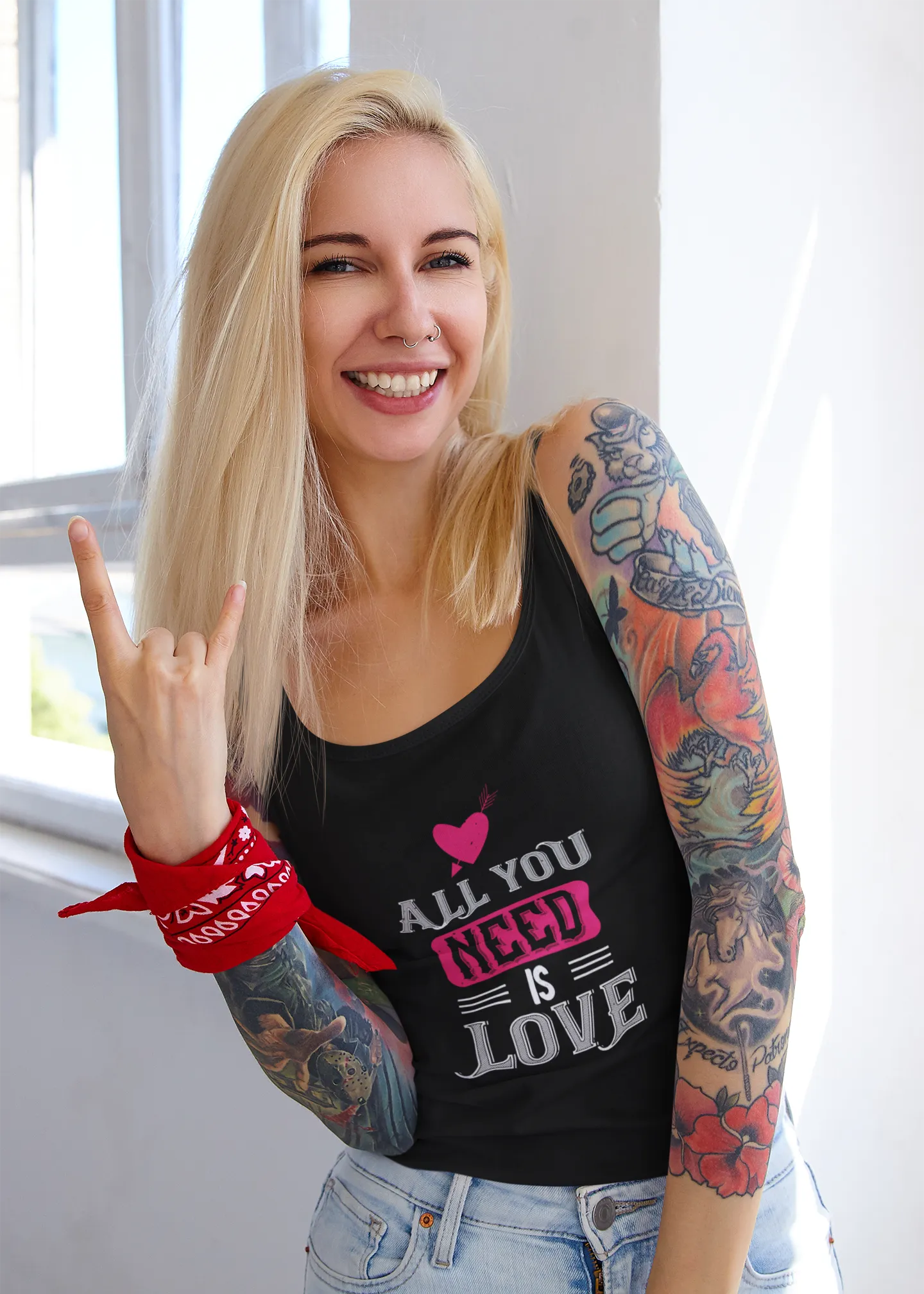 All You Need Is Love – Chic & Comfy Graphic Tank Top