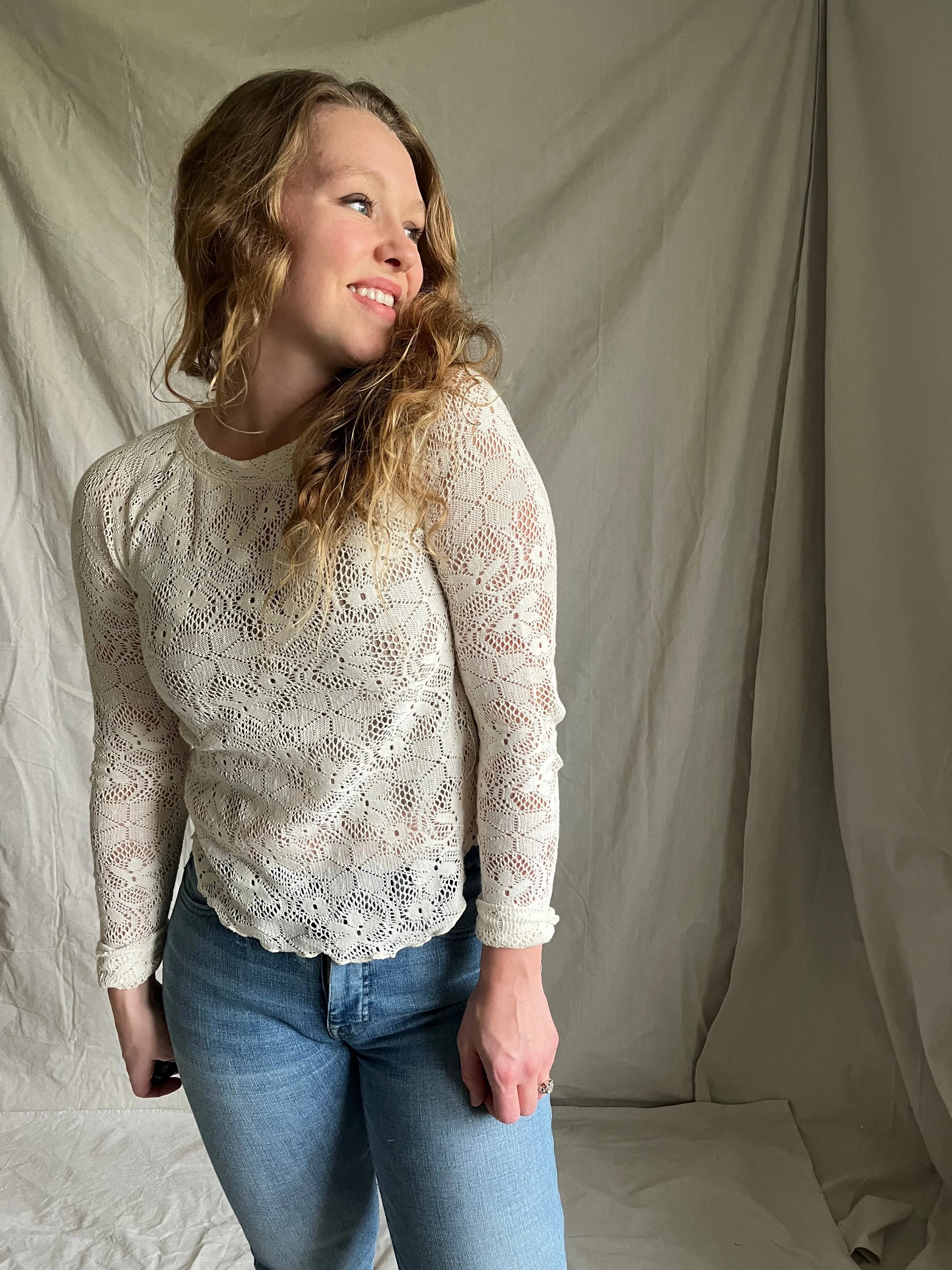 Blaire lace top [cream]