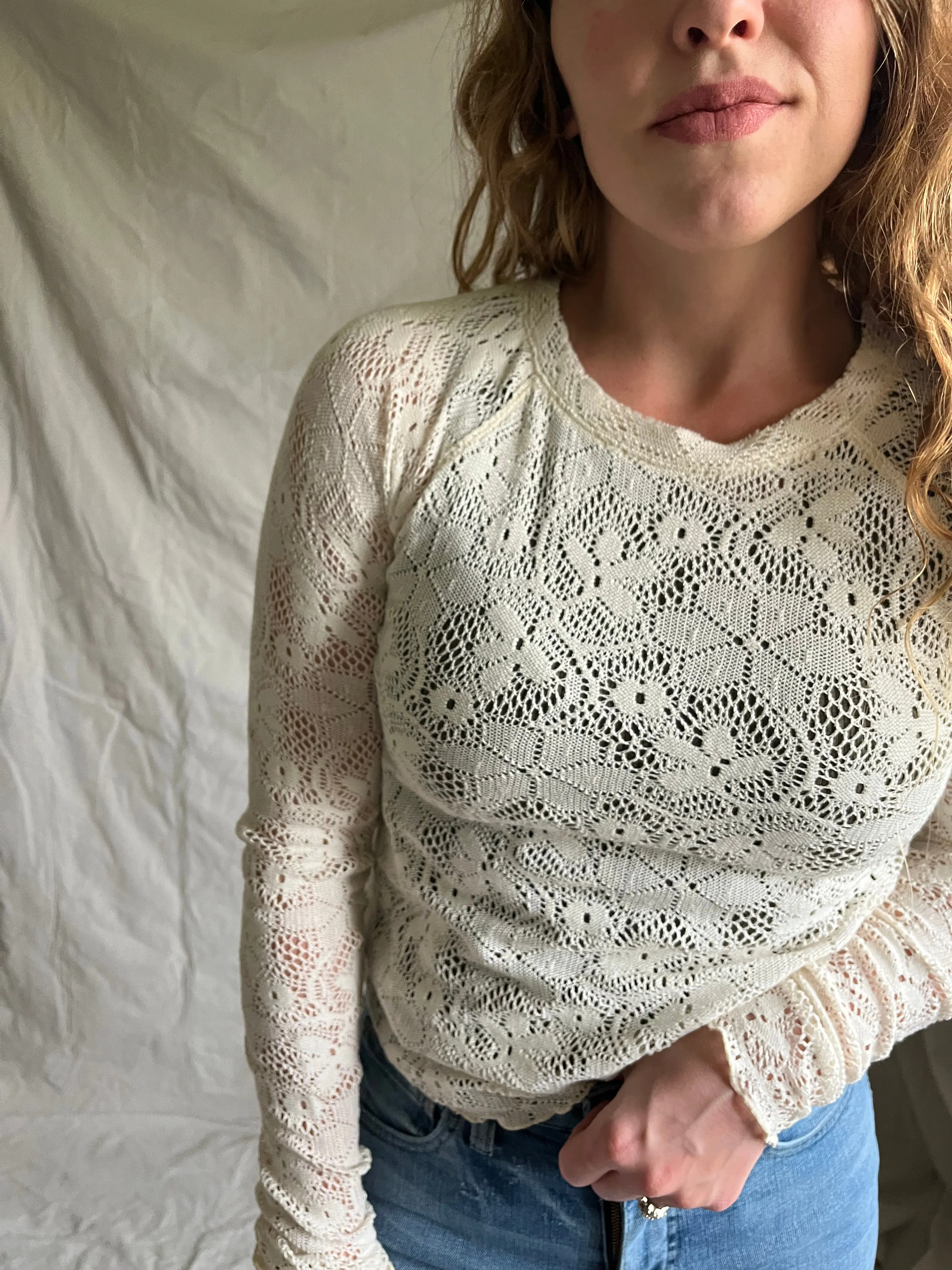 Blaire lace top [cream]