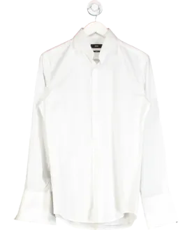 BOSS White Slim Fit Cotton Shirt UK S