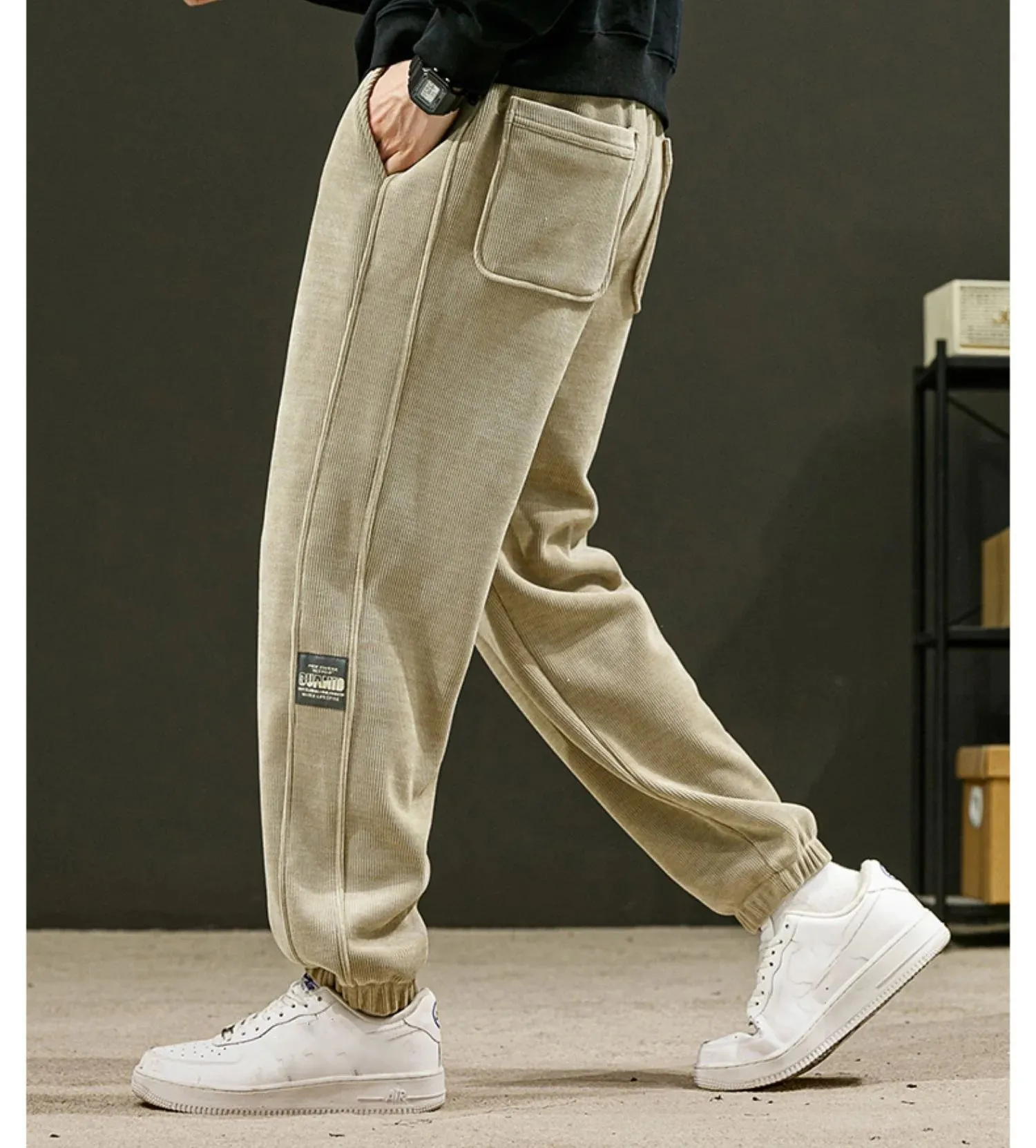 Corduroy stof unisex casual zachte broek