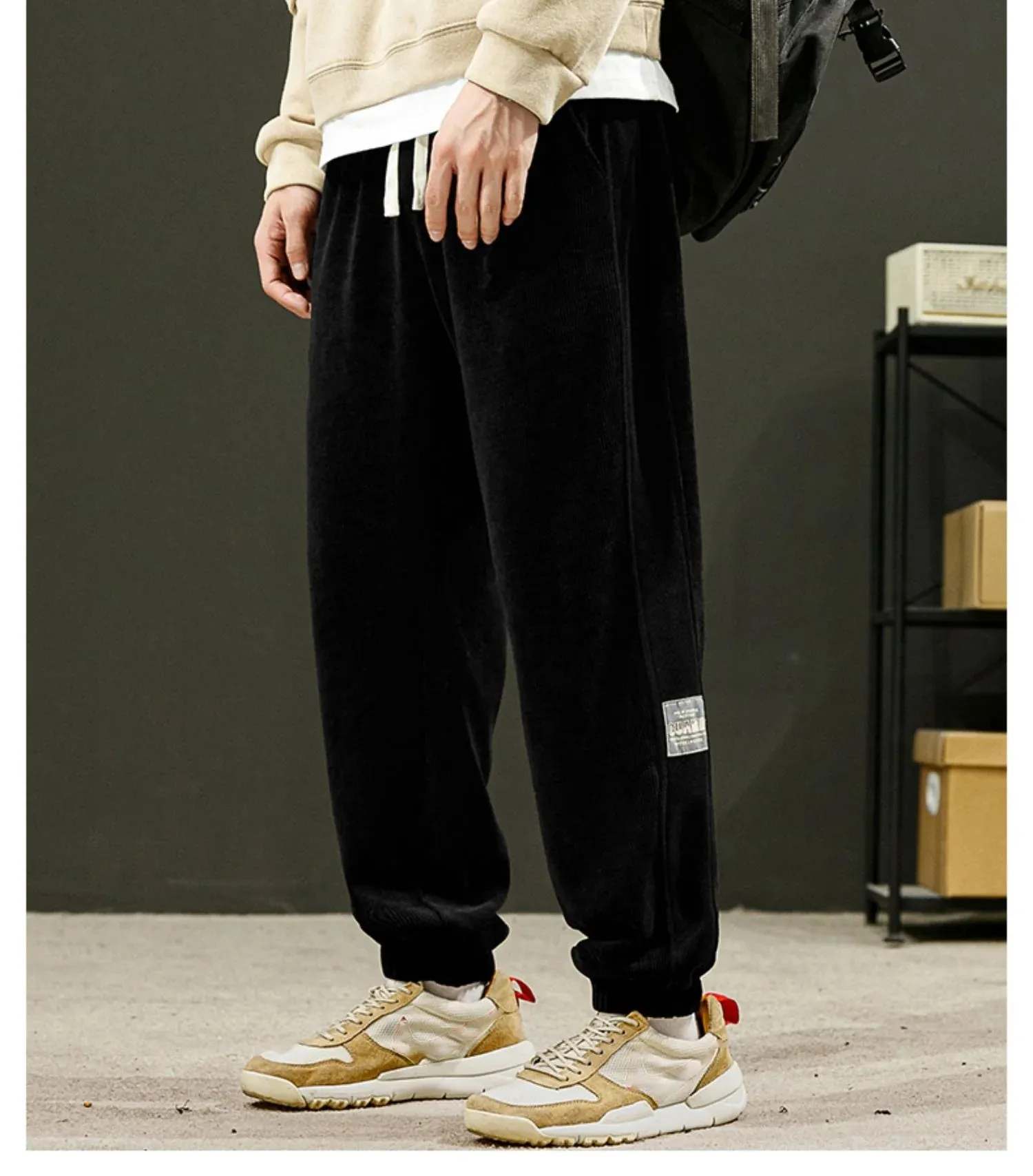 Corduroy stof unisex casual zachte broek