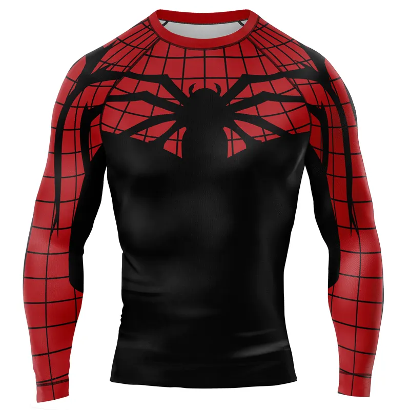 Crawling Spider Web Men's Long Sleeve Rash Guard