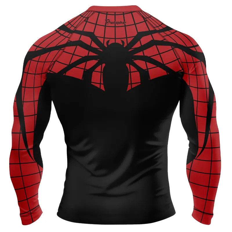 Crawling Spider Web Men's Long Sleeve Rash Guard