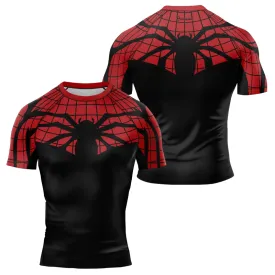 Crawling Spider Web Men's Short Sleeve Rash Guard