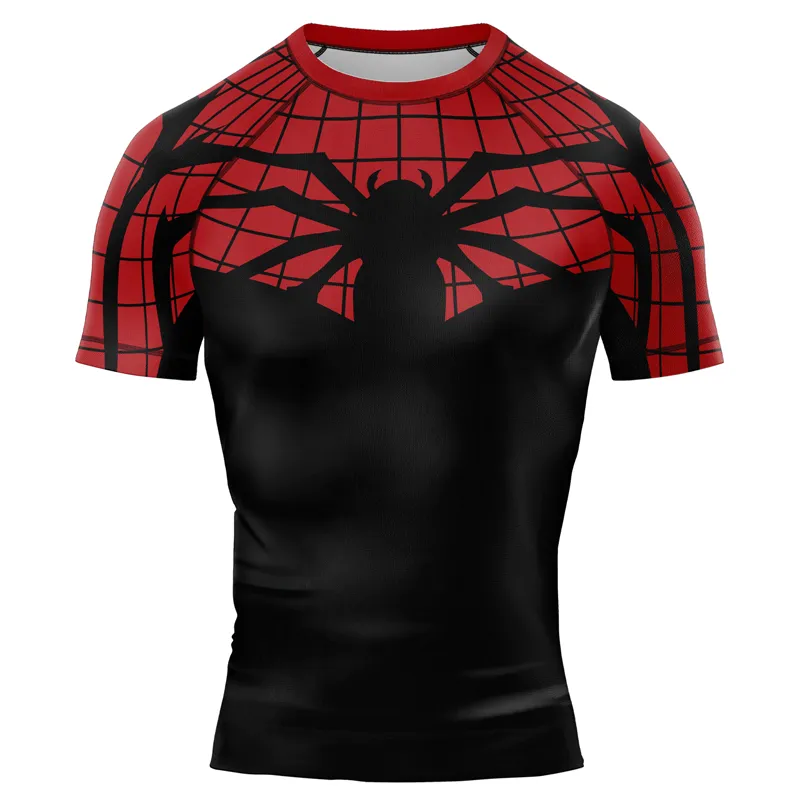Crawling Spider Web Men's Short Sleeve Rash Guard