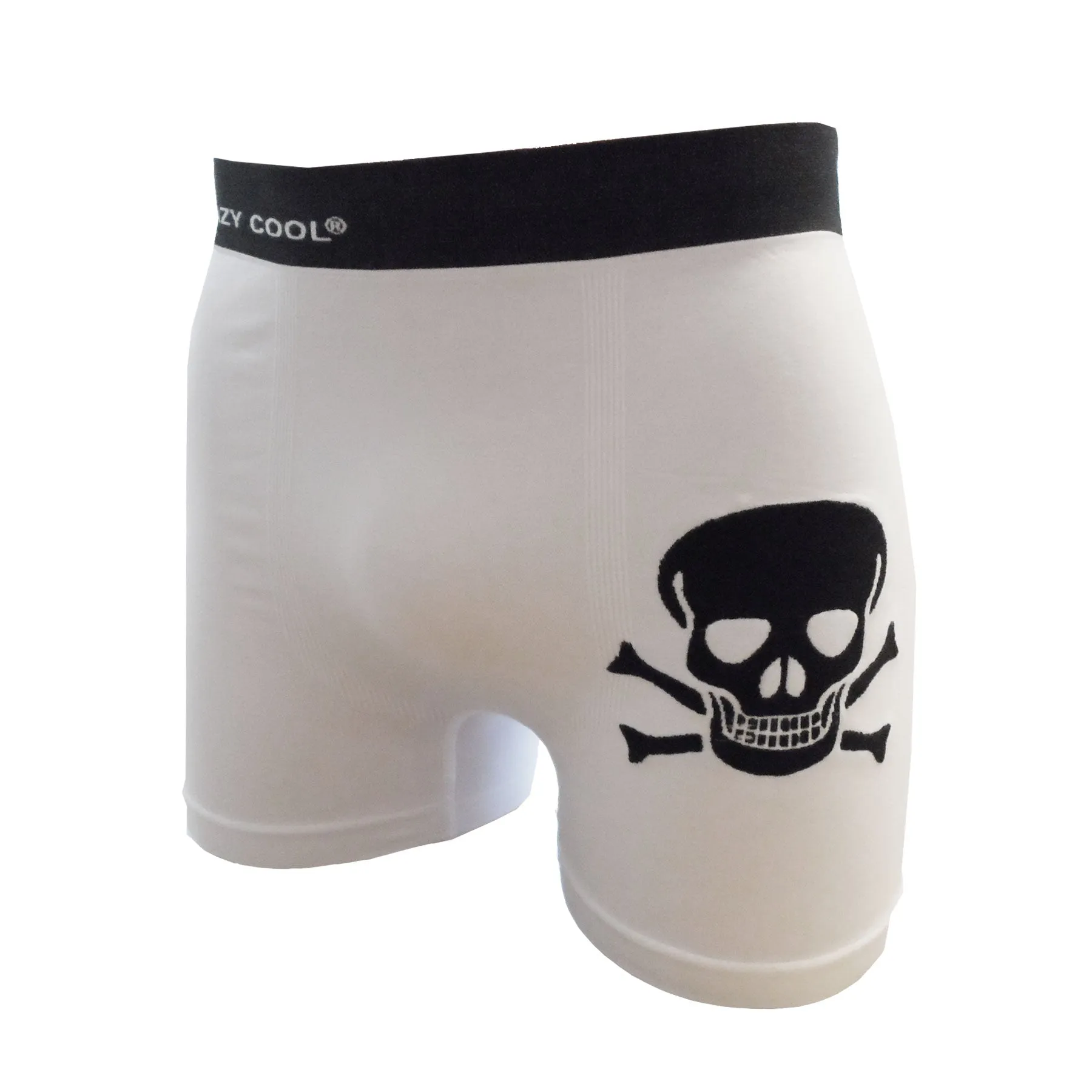 Crazy Cool Stretches Seamless Mens Boxers Underwear 6-Pack Set - Skull Skeleton
