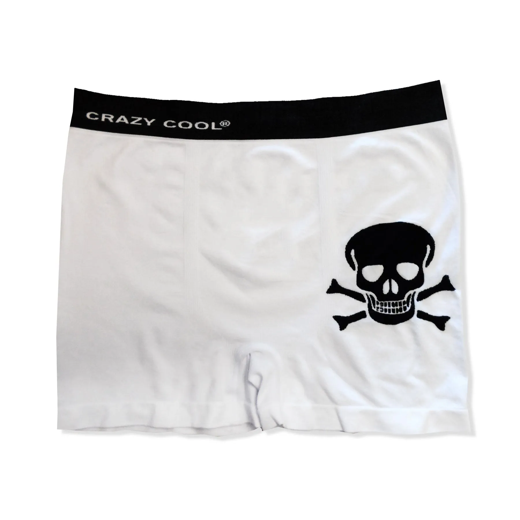 Crazy Cool Stretches Seamless Mens Boxers Underwear 6-Pack Set - Skull Skeleton