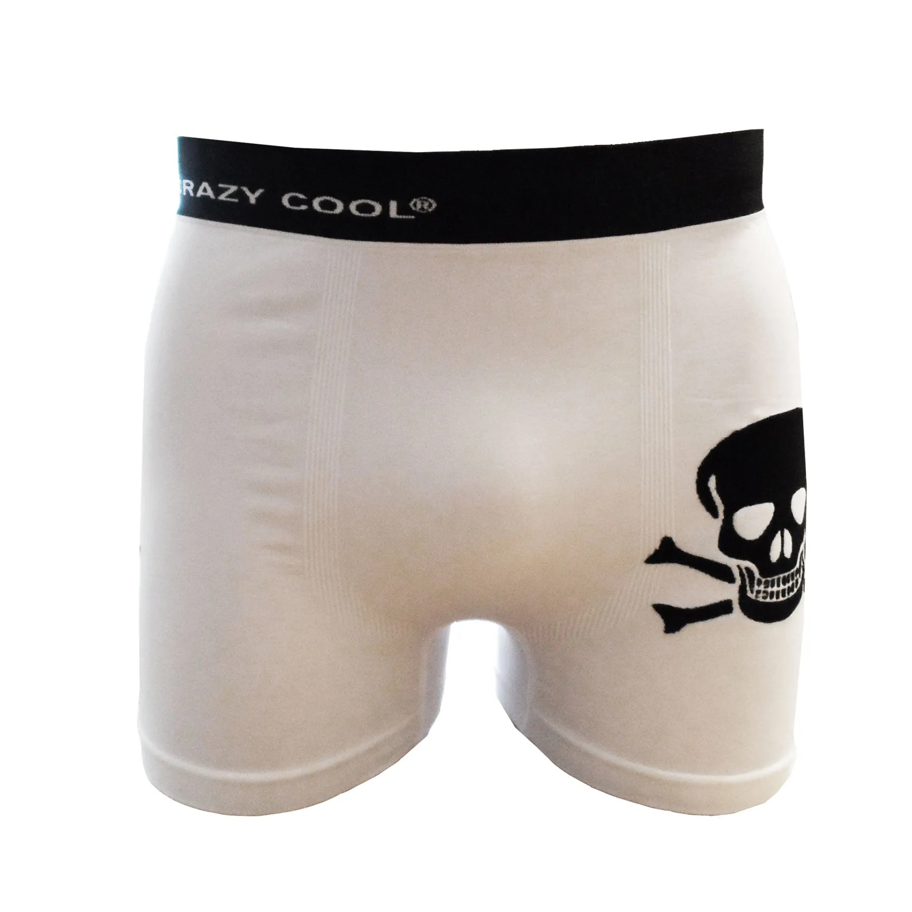 Crazy Cool Stretches Seamless Mens Boxers Underwear 6-Pack Set - Skull Skeleton