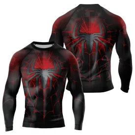 Dark Grey Spider Men's Long Sleeve Rash Guard