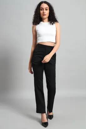 Flared Bootcut Trousers, Black