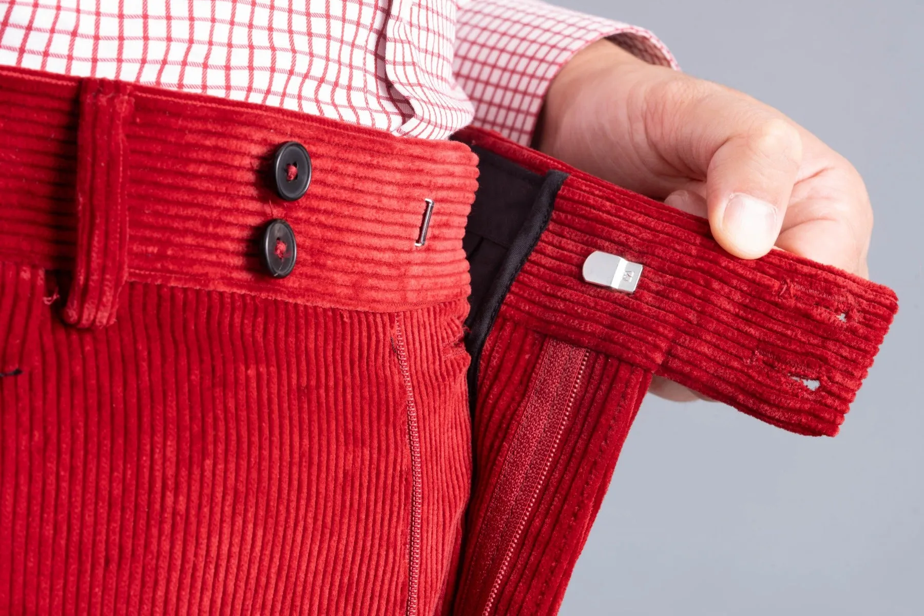 Garnet Red Stancliffe Corduroy Trousers
