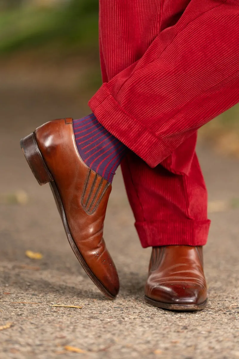 Garnet Red Stancliffe Corduroy Trousers
