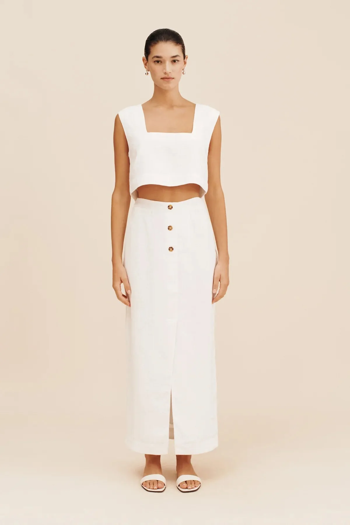 Gigi Column Skirt Ivory