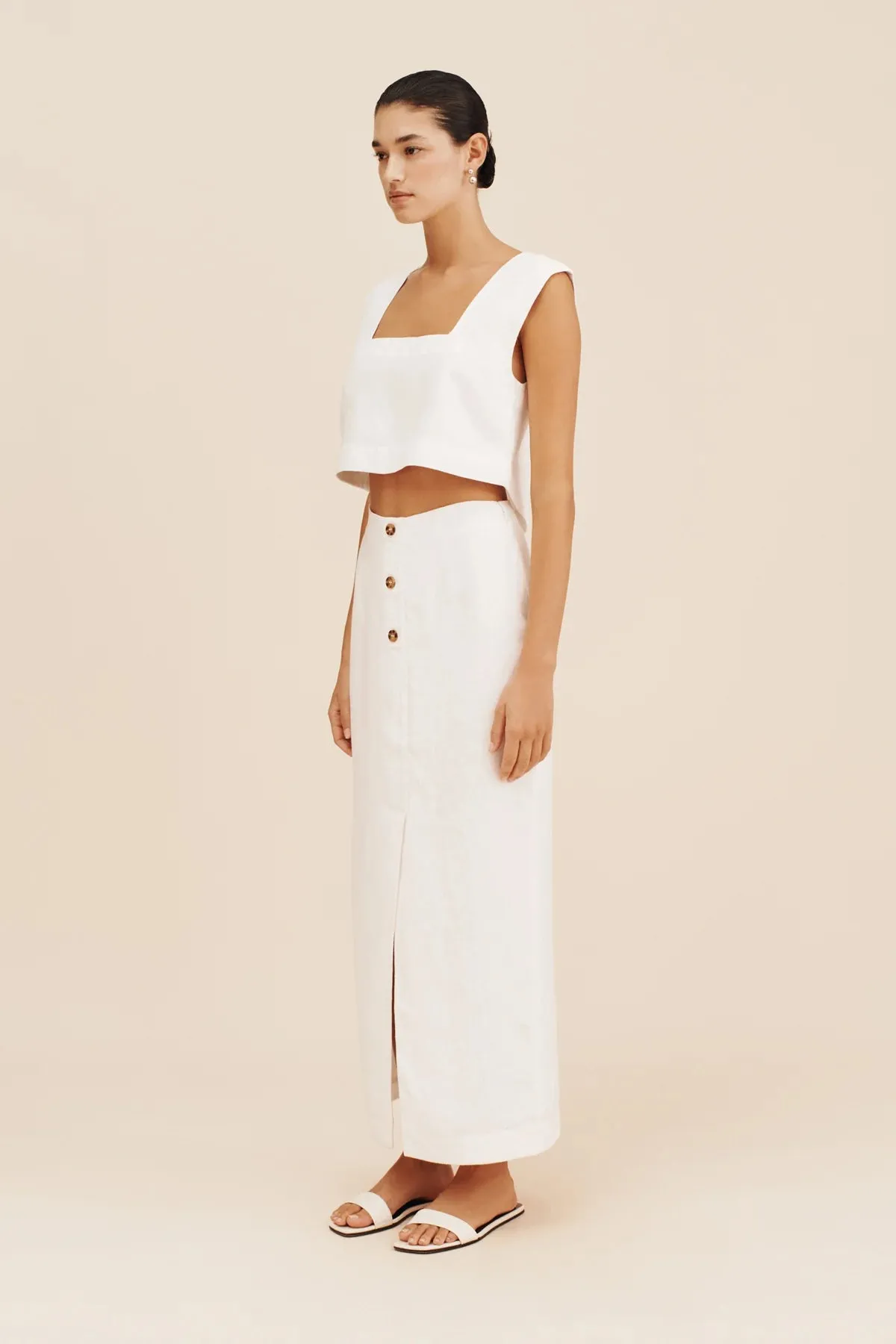 Gigi Column Skirt Ivory