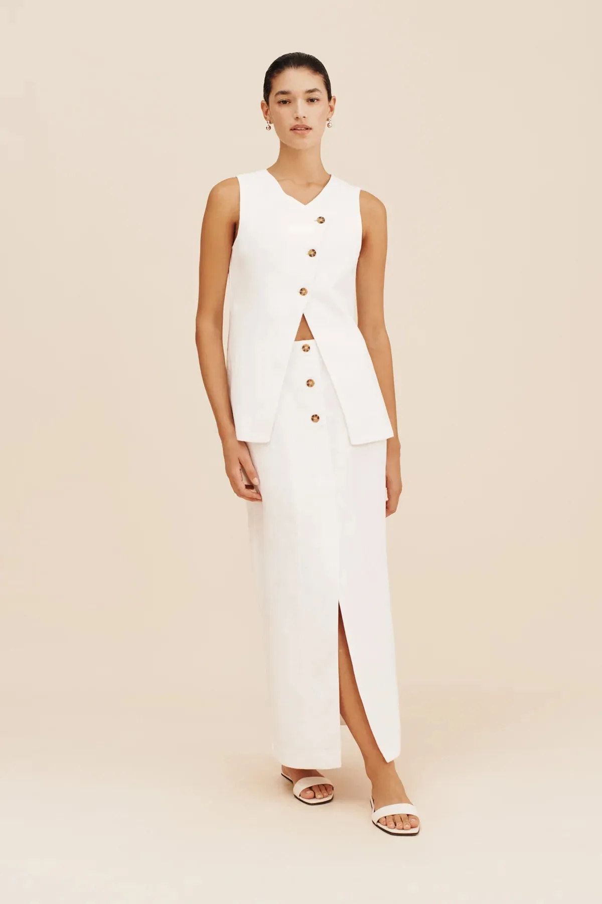 Gigi Column Skirt Ivory