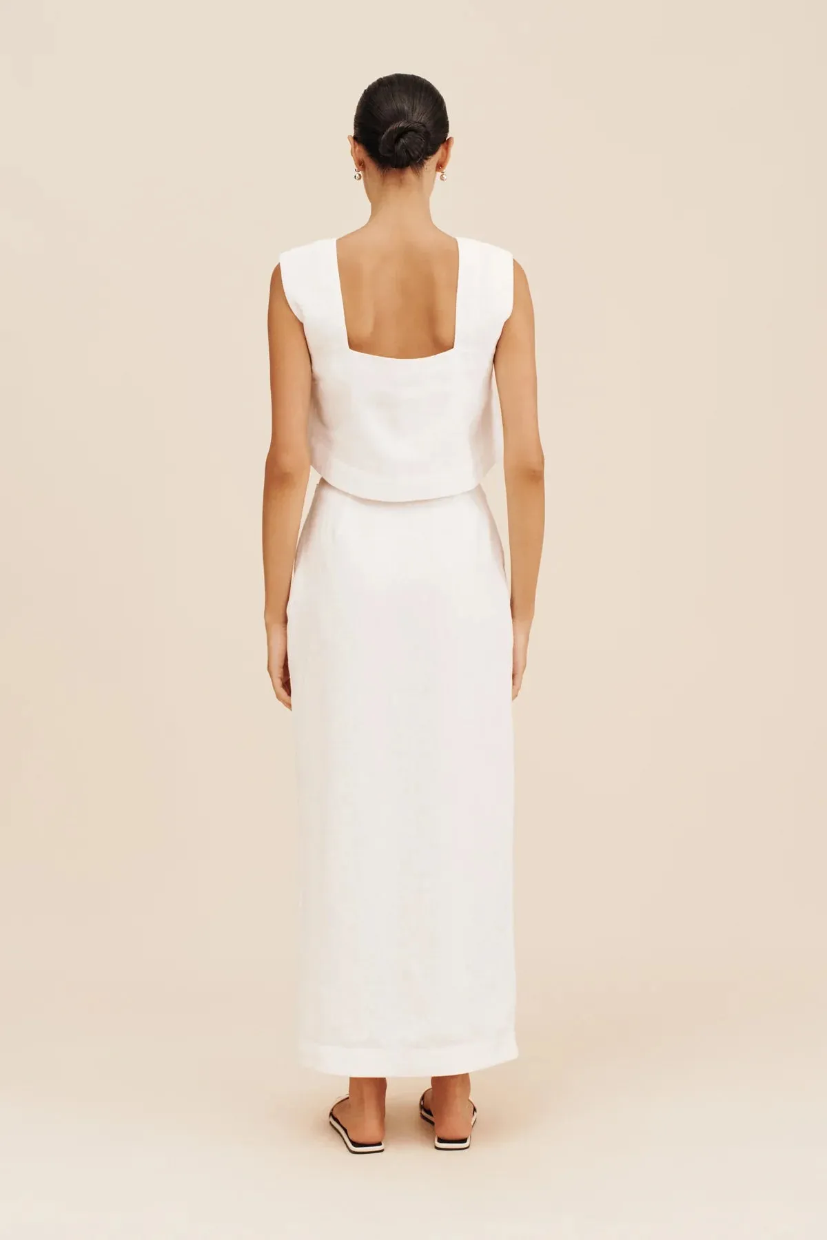 Gigi Column Skirt Ivory