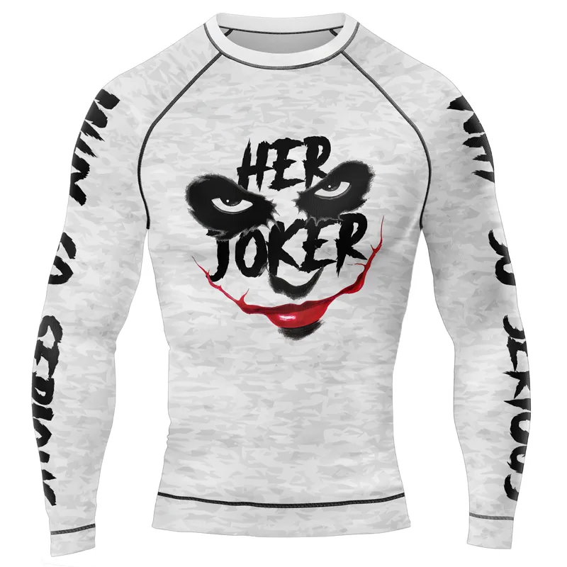 Her Joker His Harley Men's Long Sleeve Rash Guard