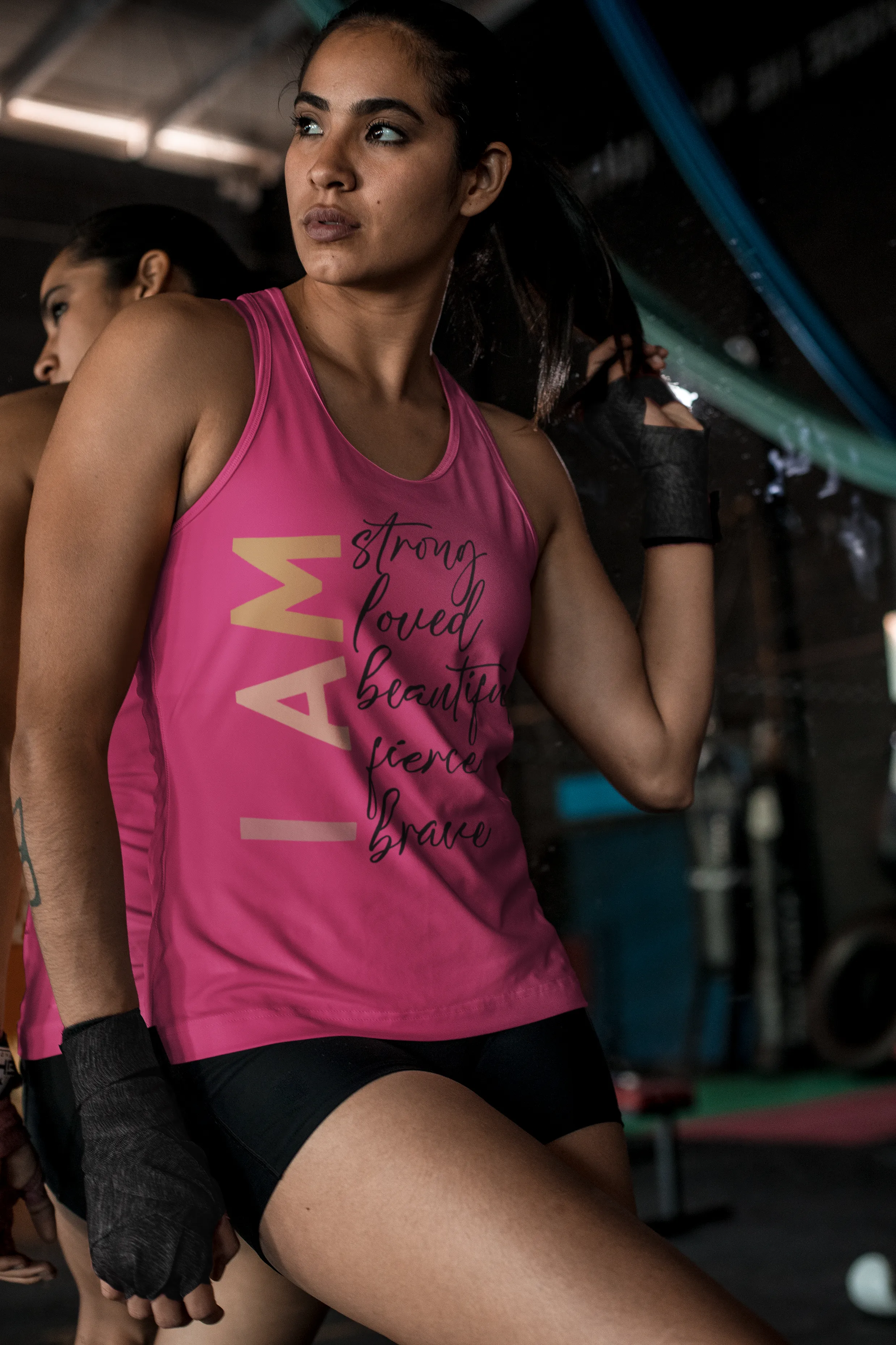I Am Strong, Loved, Beautiful, Fierce & Brave – Empowering Graphic Tank Top