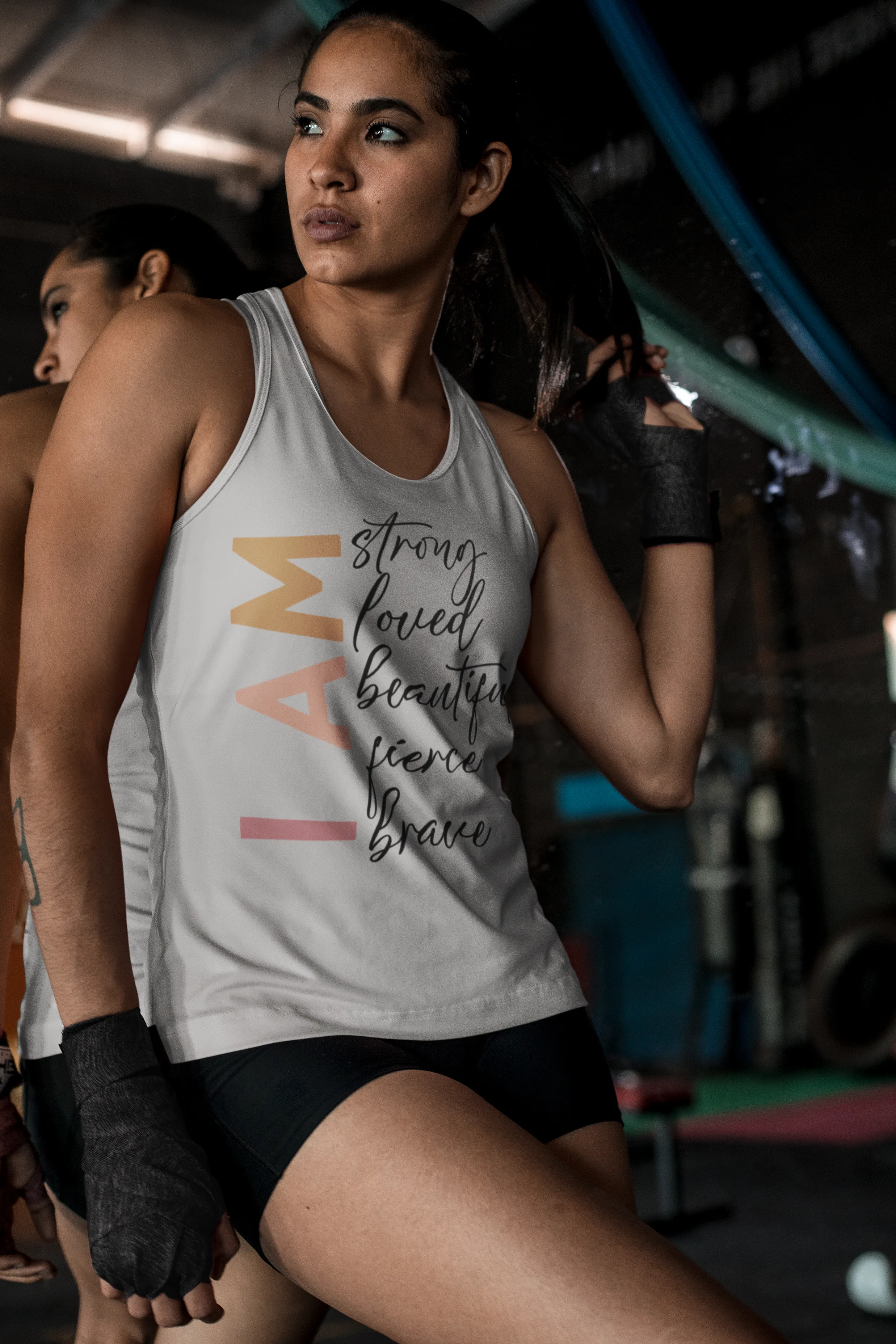 I Am Strong, Loved, Beautiful, Fierce & Brave – Empowering Graphic Tank Top