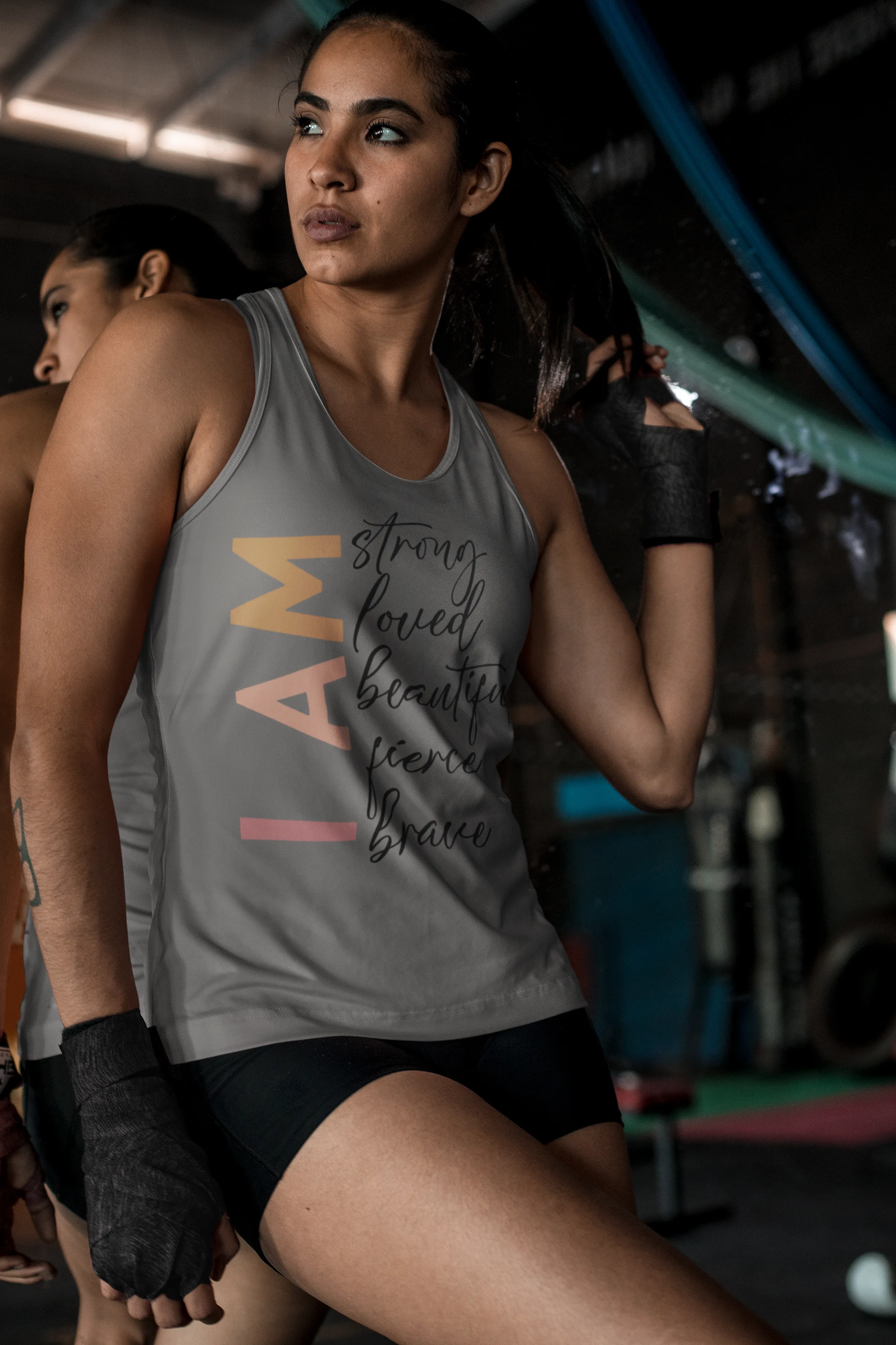 I Am Strong, Loved, Beautiful, Fierce & Brave – Empowering Graphic Tank Top