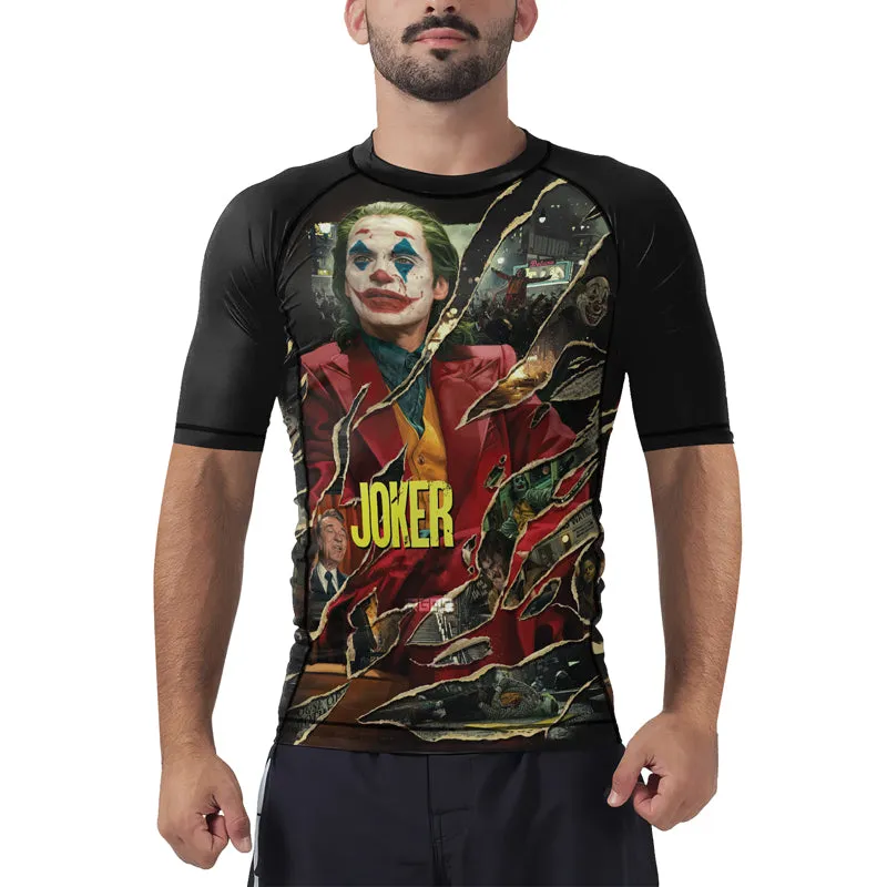 Joker Scene Men's Short Sleeve Rash Guard
