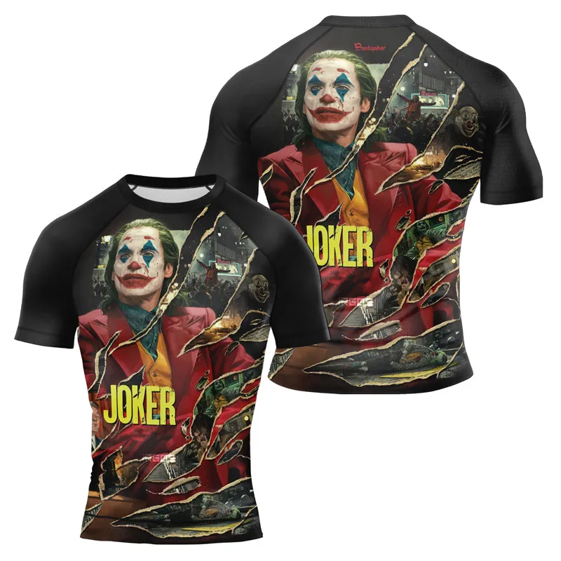 Joker Scene Men's Short Sleeve Rash Guard