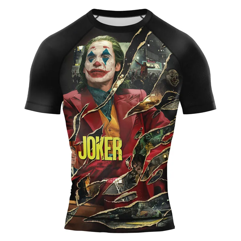 Joker Scene Men's Short Sleeve Rash Guard