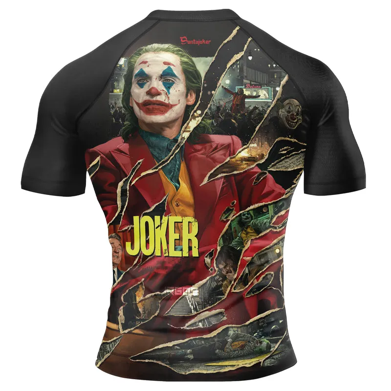 Joker Scene Men's Short Sleeve Rash Guard