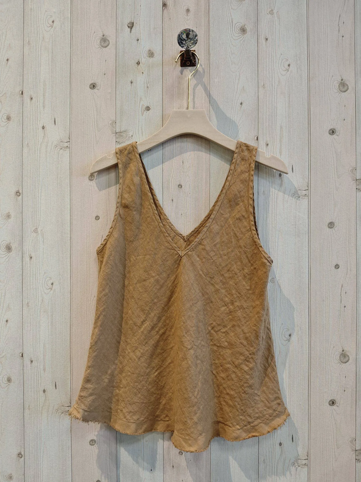 LINEN SINGLET TOP
