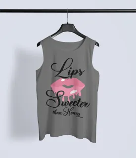 Lips Sweeter Than Honey – Trendy Graphic Tank Top