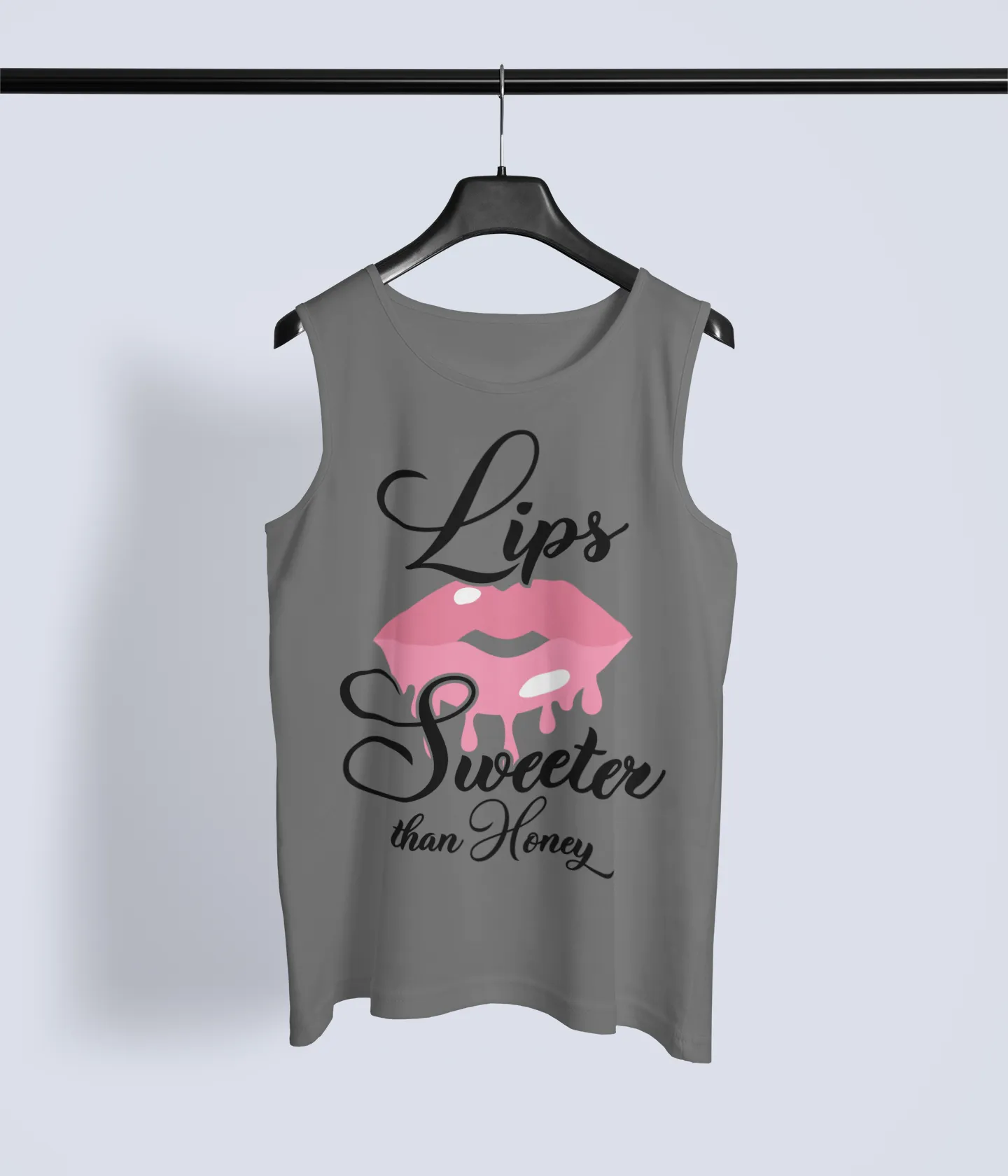 Lips Sweeter Than Honey – Trendy Graphic Tank Top
