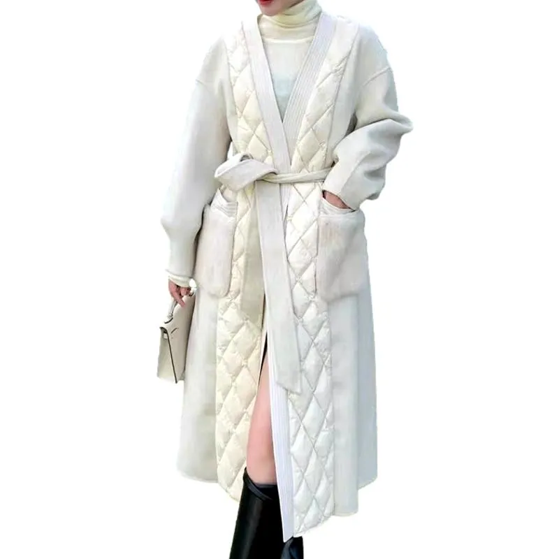 Long Natural Down Fur Coat