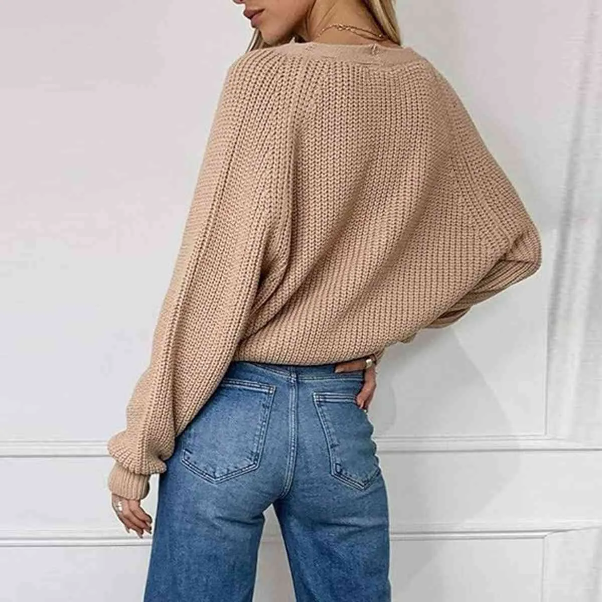 Long Sleeve Button Up V-Neck Cardigan