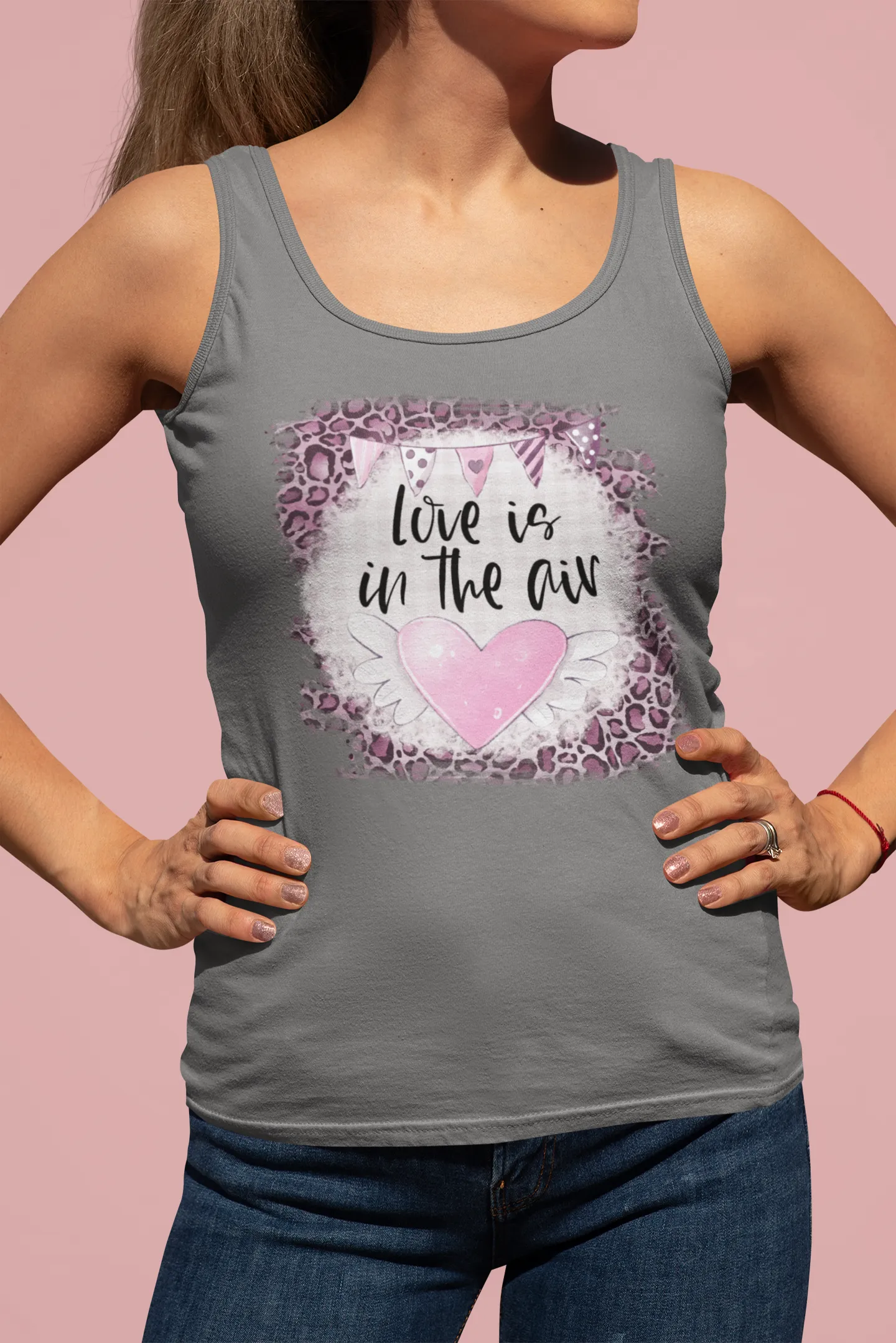 Love Is in the Air – Romantic Graphic Tank Top