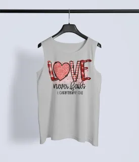 Love Never Dies – Faith-Inspired Graphic Tank Top