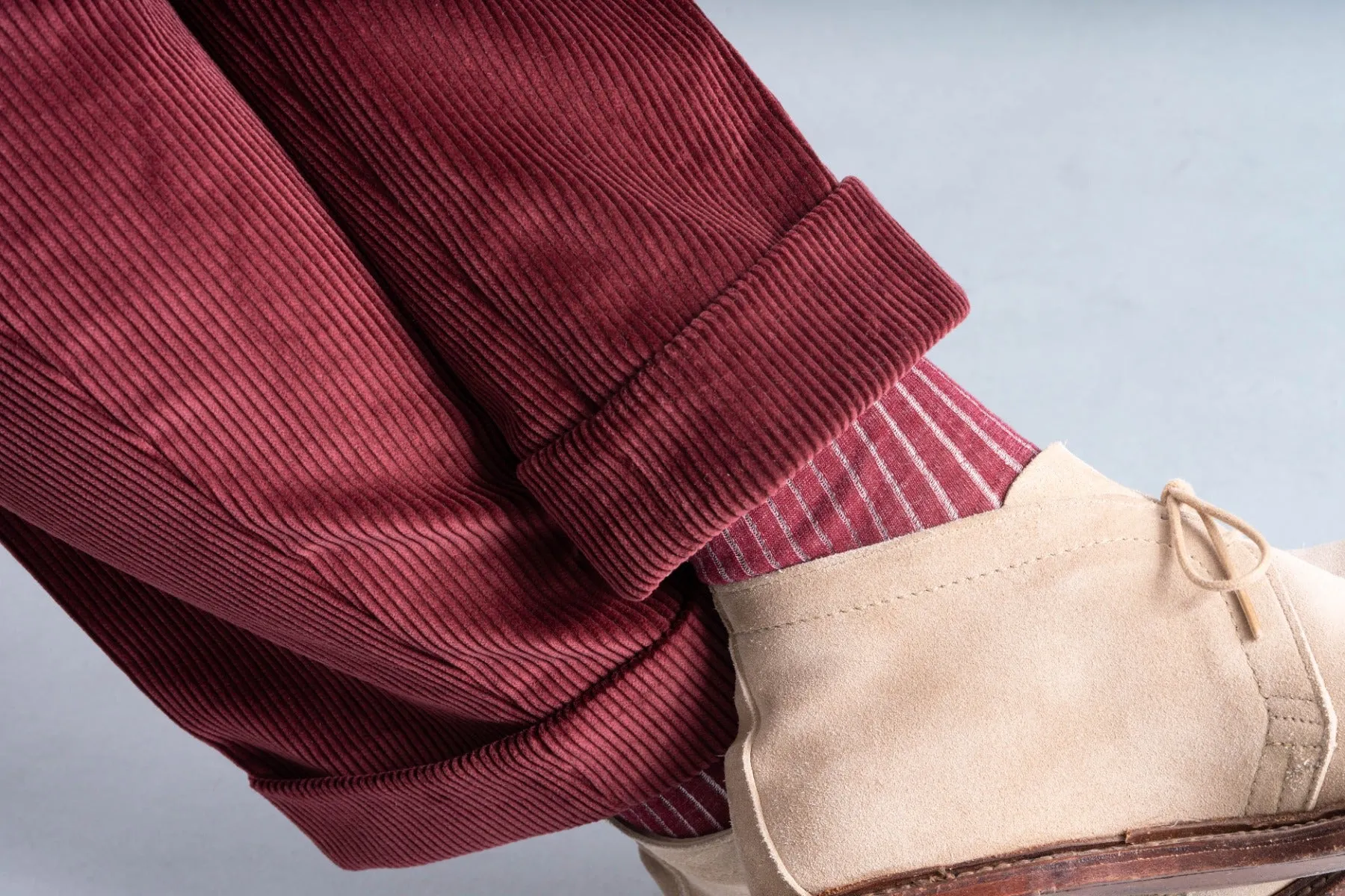 Maroon Stancliffe Corduroy Trousers