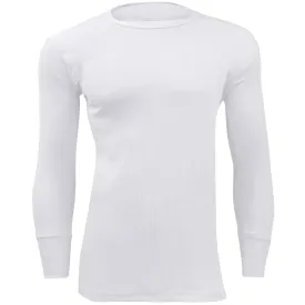 Mens White Thermal Long Sleeved Underwear Top
