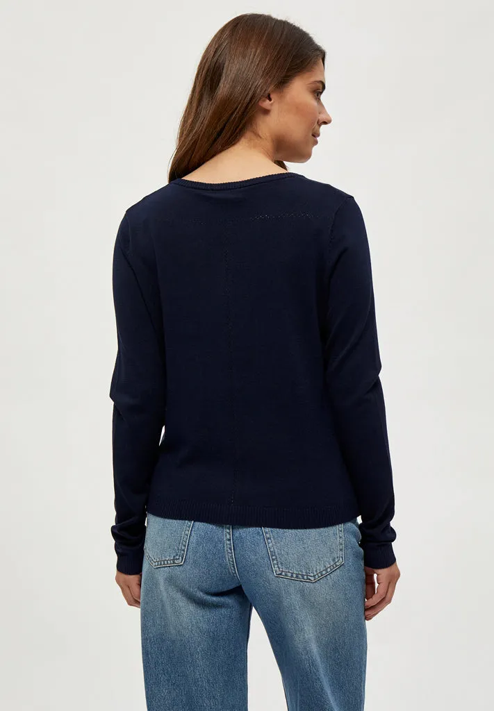 MSNew Laura Cardigan - Black Iris Solid