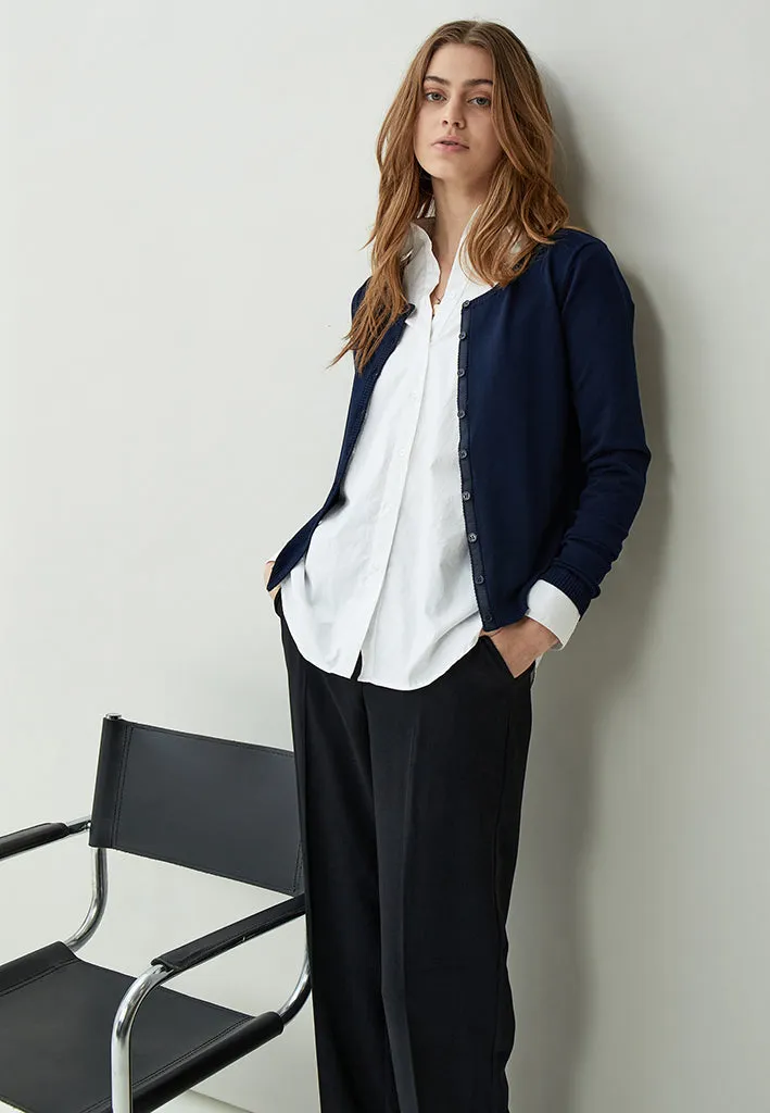 MSNew Laura Cardigan - Black Iris Solid