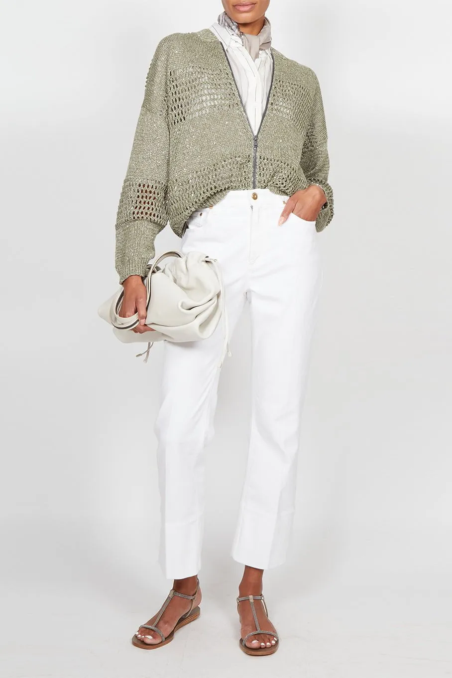 Pailette Knit Bomber