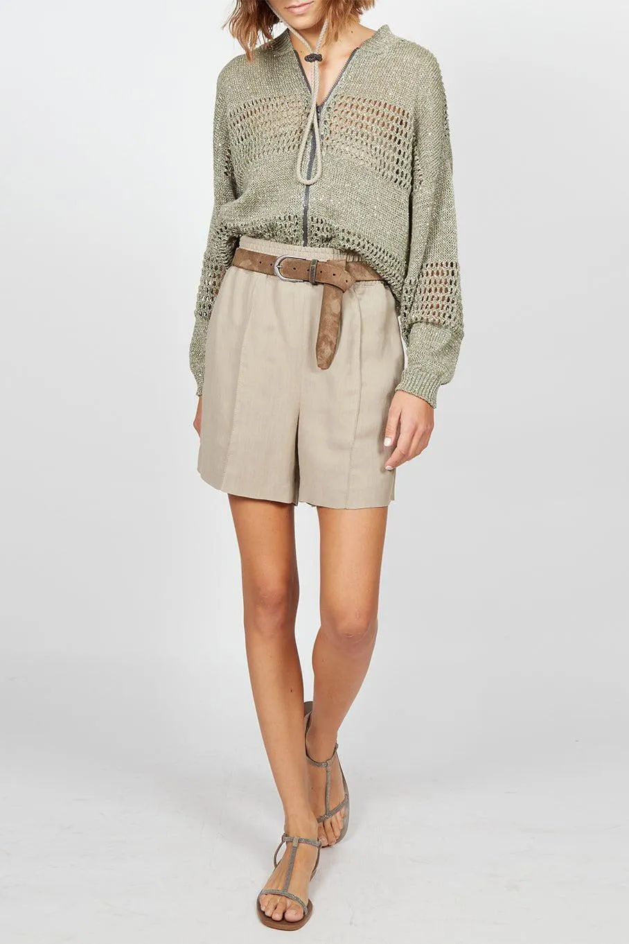 Pailette Knit Bomber