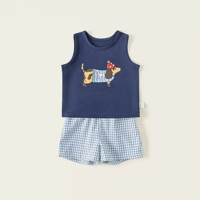 Party Pup Sleeveless Gingham Summer Set