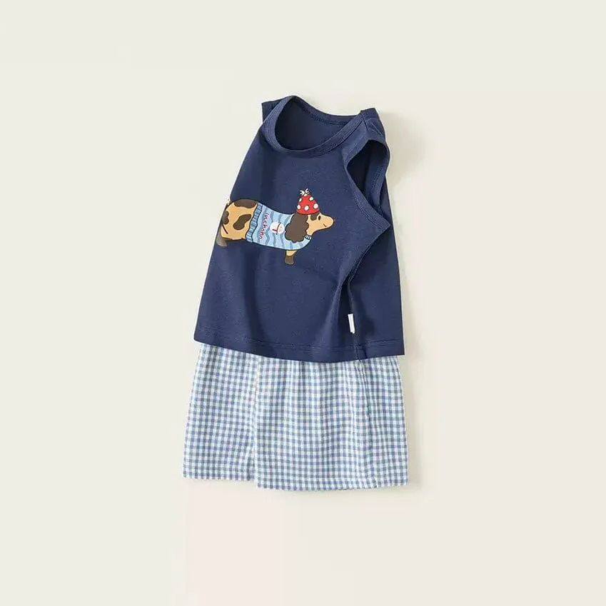 Party Pup Sleeveless Gingham Summer Set