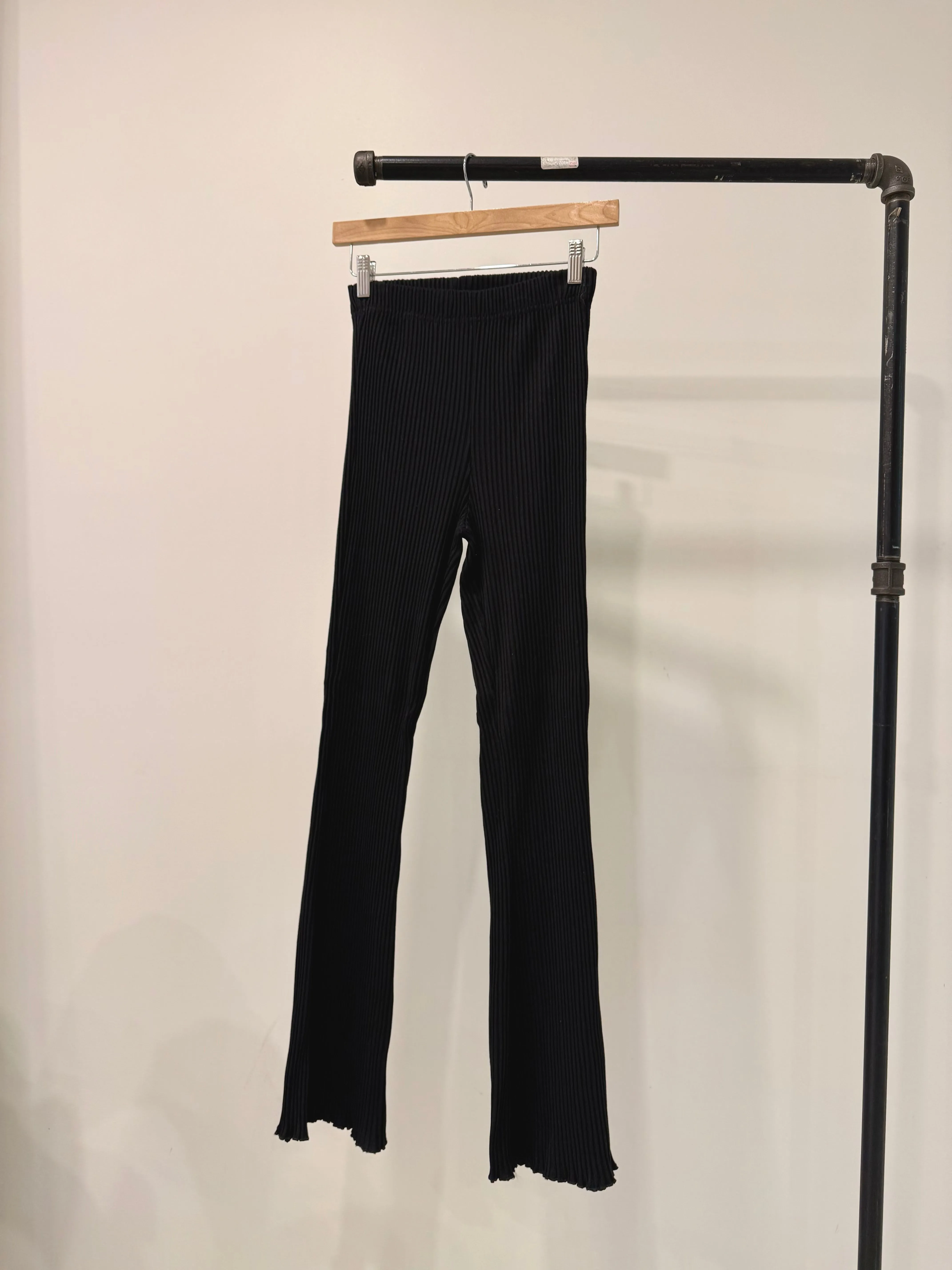 ROZEN Ribbed bootcut tights