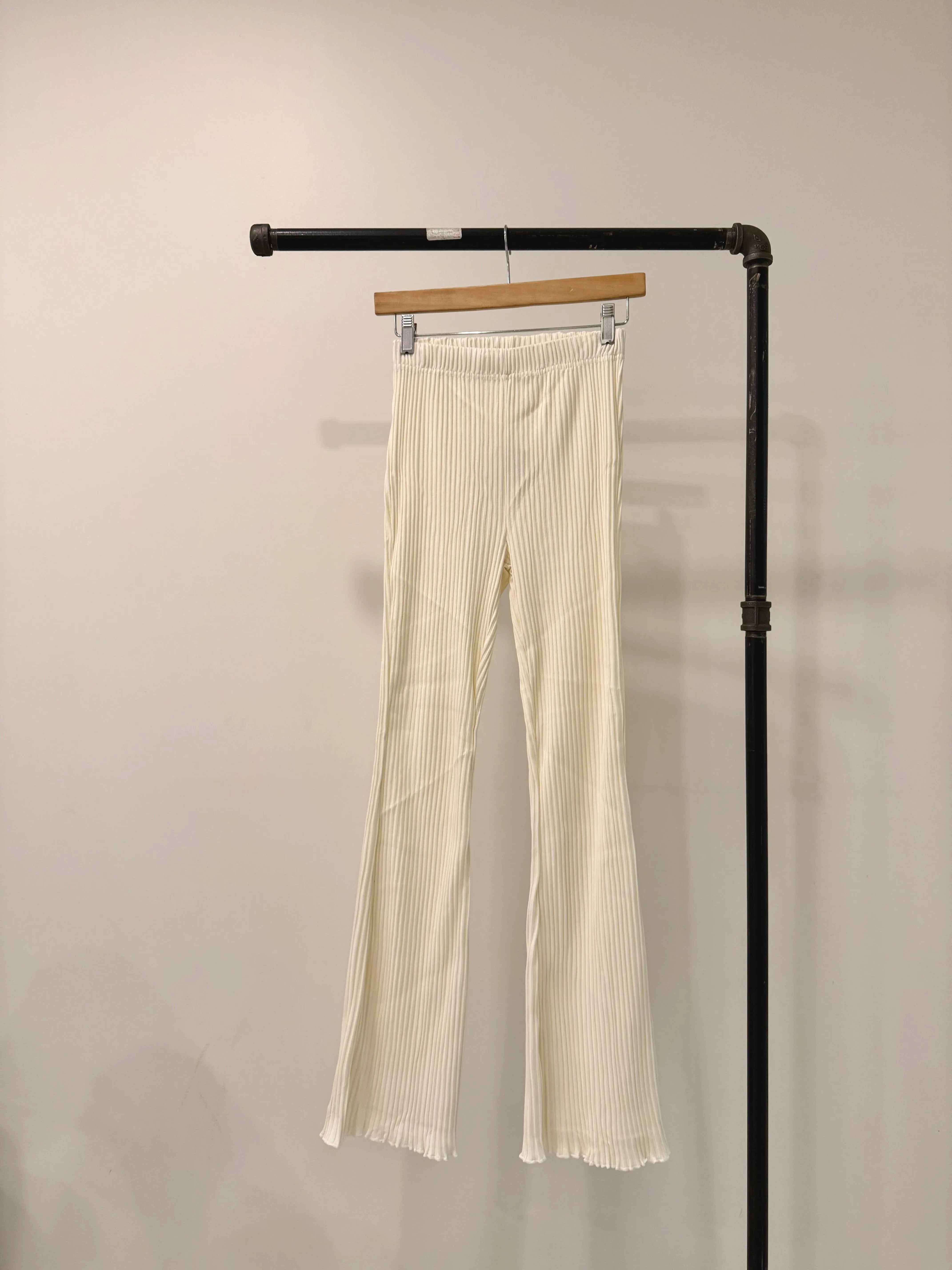 ROZEN Ribbed bootcut tights